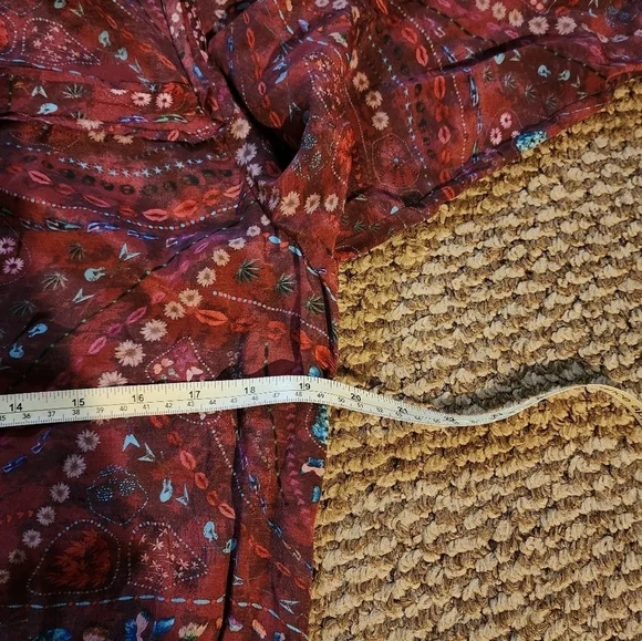 ZADIG & VOLTAIRE Psyche Remus Dress Red Floral Abstract Mini Women’s Size L - Picture 7 of 12